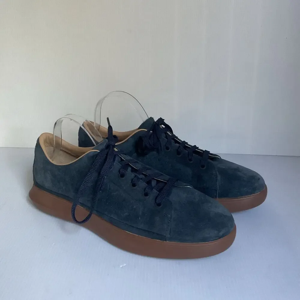 Under Armour Suede Sneakers Blue Gum Sole Casual Shoes Size 9.5